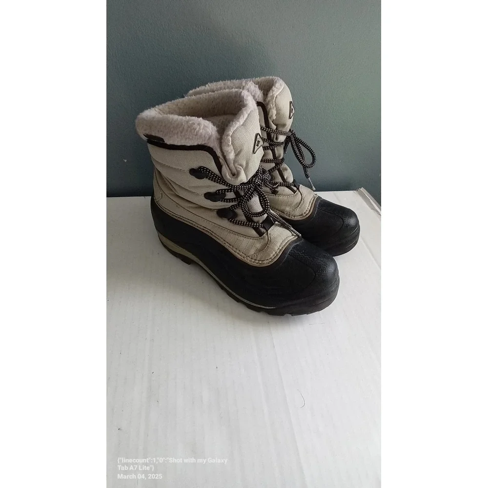 Columbia Snow Boots Winter Waterproof Insulated‎ Warm Beige Black Size?